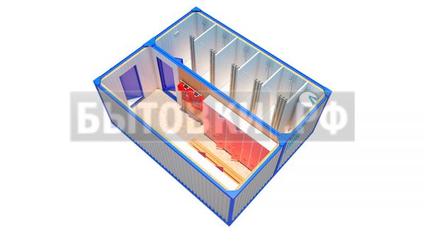 Модульная раздевалка с душем